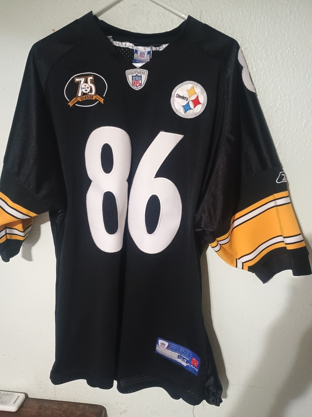 Authentic Reebok 75th Pittsburgh Steelers Hines Ward Stitched Jersey Size 54
